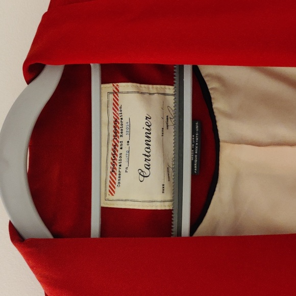 Cartonnier Orange/Red Blazer, Size 0 - Picture 2 of 3